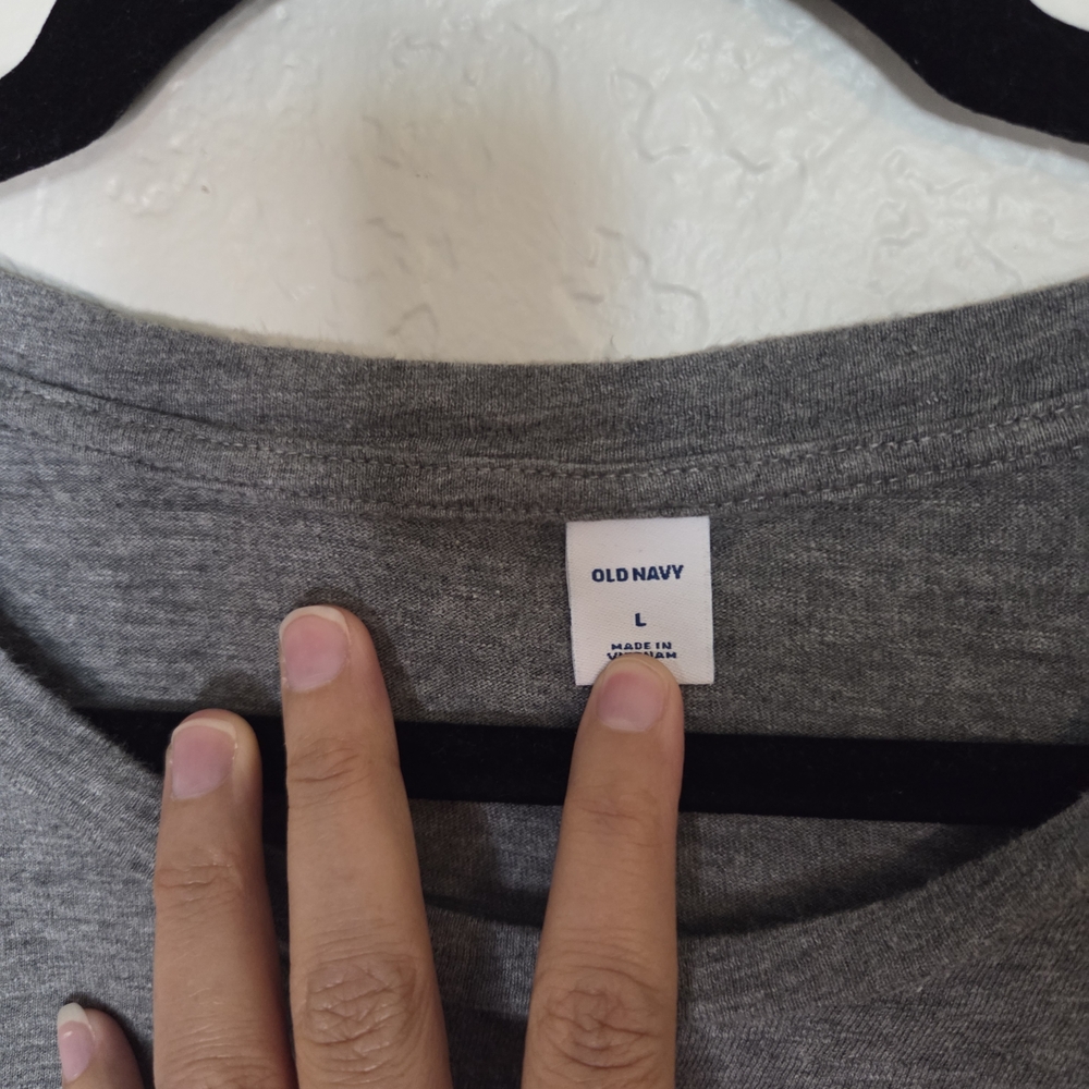Old Navy Gray Sheath Midi Dress Short Sleeve Crew Neck - Picture 2 of 8